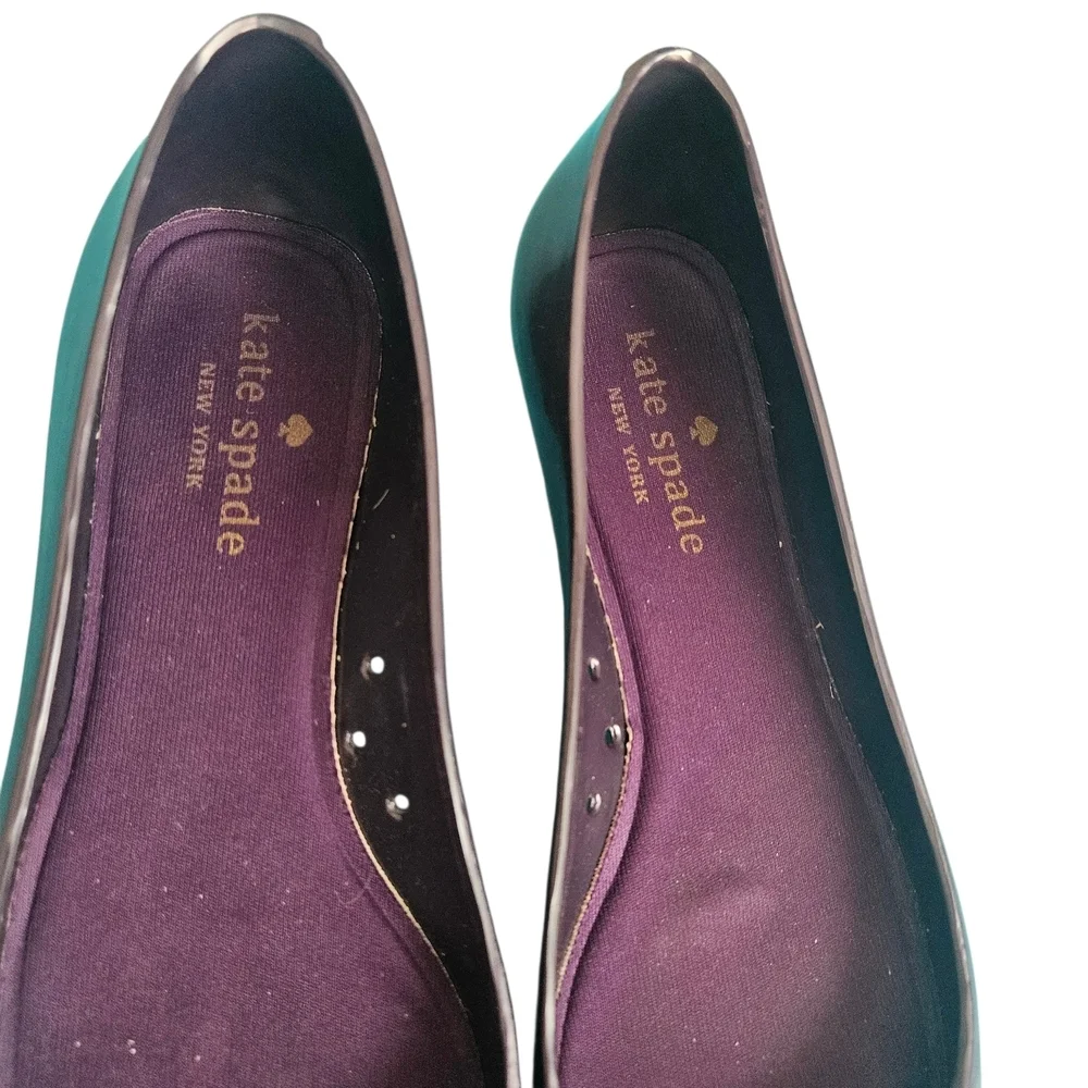 Kate Spade Purple Jelly Bow Ballerina Flats Size 8